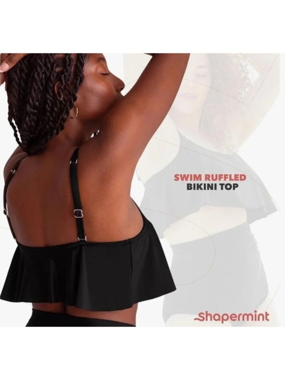 Shapermint Empetua Swim Ruffled Bikini Top XL - Picture 10 of 14